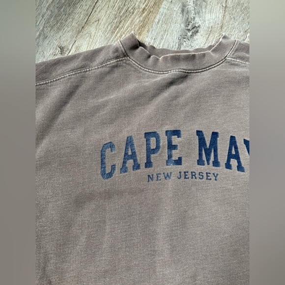 VTG Champion Cape May Sweatshirt Crewneck Pullover Brown Size L Unisex - Picture 3 of 12